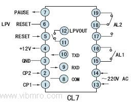 CL7系列线速度表/长度仪表 接线图